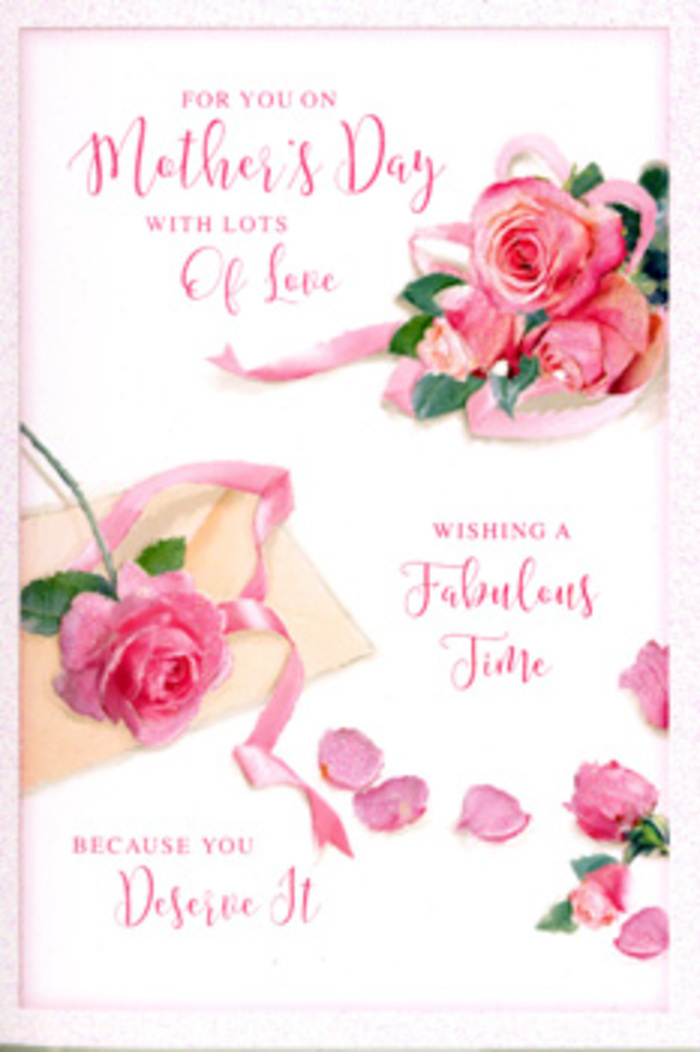 Spread across a clean, white background, this Mother's Day card captures the refined beauty of pink roses in an arrangement that feels both artful and effortless, as though crafted by a London florist with an eye for subtle detail. The main focus is a cluster of fully bloomed roses and half-open buds, all rendered in soft gradations of pink, from barely tinted petals at the outer edges to deeper rose-pink tones at the core. Each bloom is illustrated with delicate highlights and shadows, suggesting gentle folds and a plush, velvety surface. Around this central spray, individual petals and small fragments of rosy colour are scattered with intentional looseness, creating a sense of movement and giving the illusion that the flowers have just been laid down or lightly shaken, much like a bouquet being gently adjusted on a West End shop counter. Interwoven among the blossoms are hints of green leaves and fine stems, offering a quiet contrast that keeps the design from becoming overly sweet while maintaining a romantic softness. A flowing Mother's Day greeting is written in graceful calligraphy that drifts through the floral artwork, the curves and loops of the letters echoing the spiralling patterns of each rose. The script appears almost to hover above the flowers, like a whispered message of thanks carried on the air. Soft, even lighting, without any strong directional shadows, enhances the impression of calm and luminosity, making the colours appear fresh and serene. The card overall conveys warmth, admiration, and the peaceful joy of pausing in a busy London day to honour a mother's love, whether paired with a fresh bouquet or given as a simple, heartfelt token.